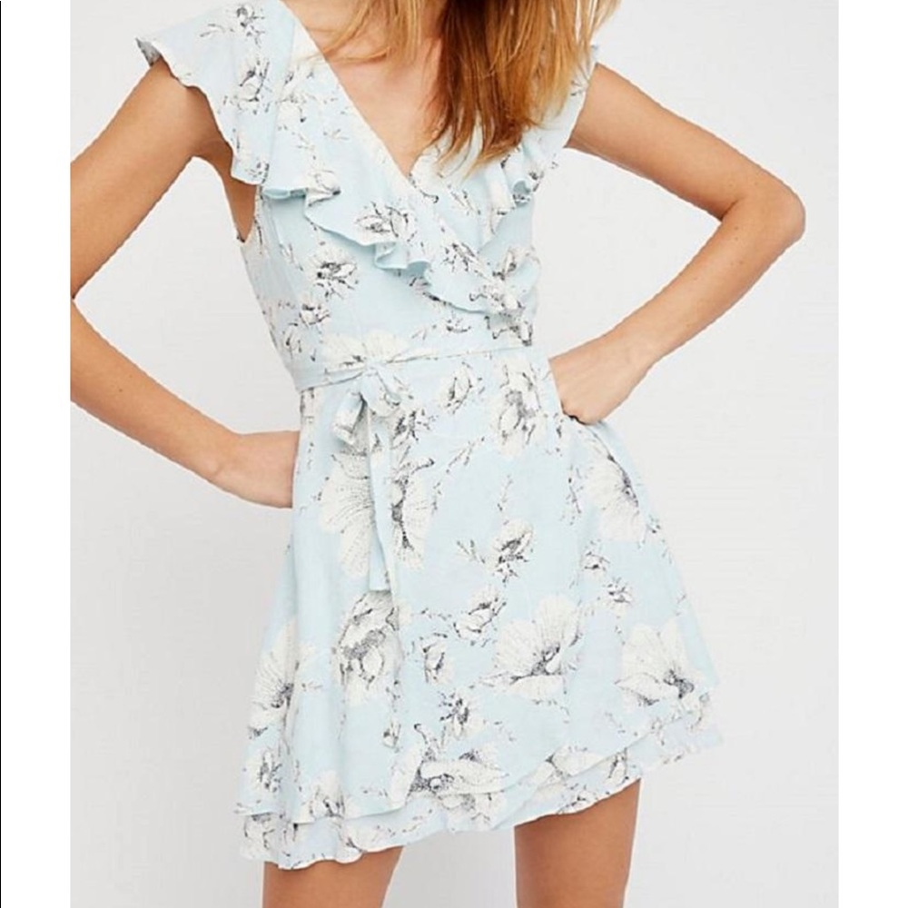 Free People French Quarter Wrap Dress in Mint BNWT